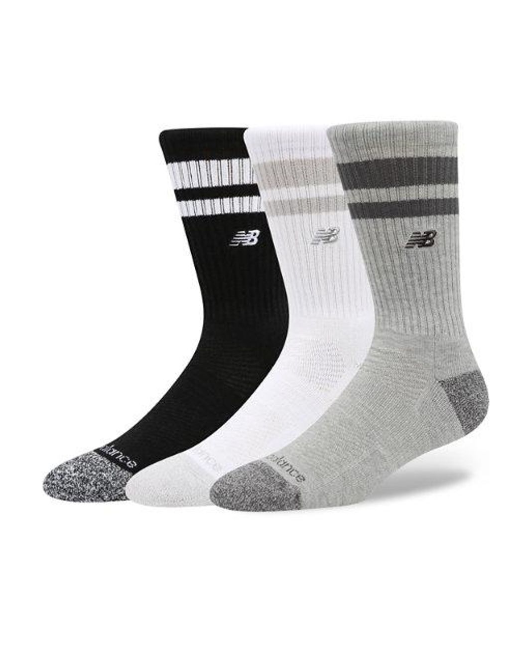 New Balance Multicolor Active Premium Stripe Crew Socks 3 Pack