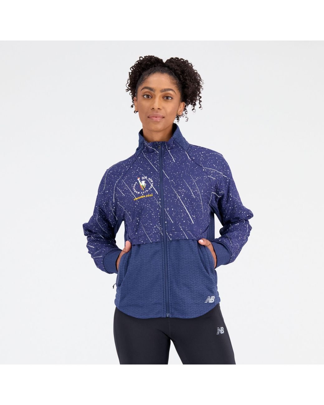 New Balance Nyc Marathon Finisher Reflective Nb Heat Grid Jacket in