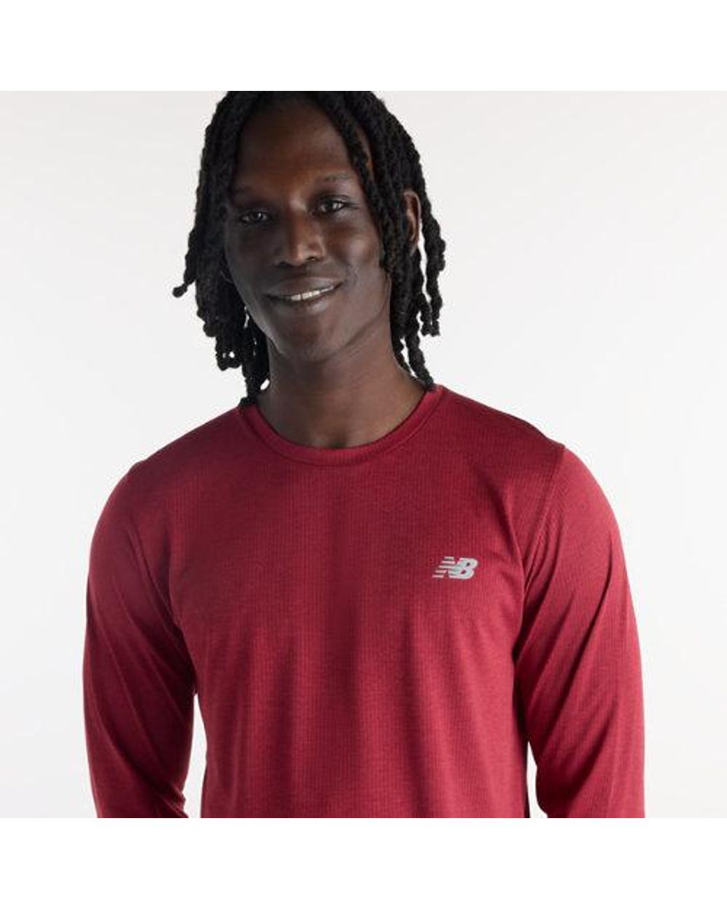 New Balance Red Rc Essential Long Sleeve for men