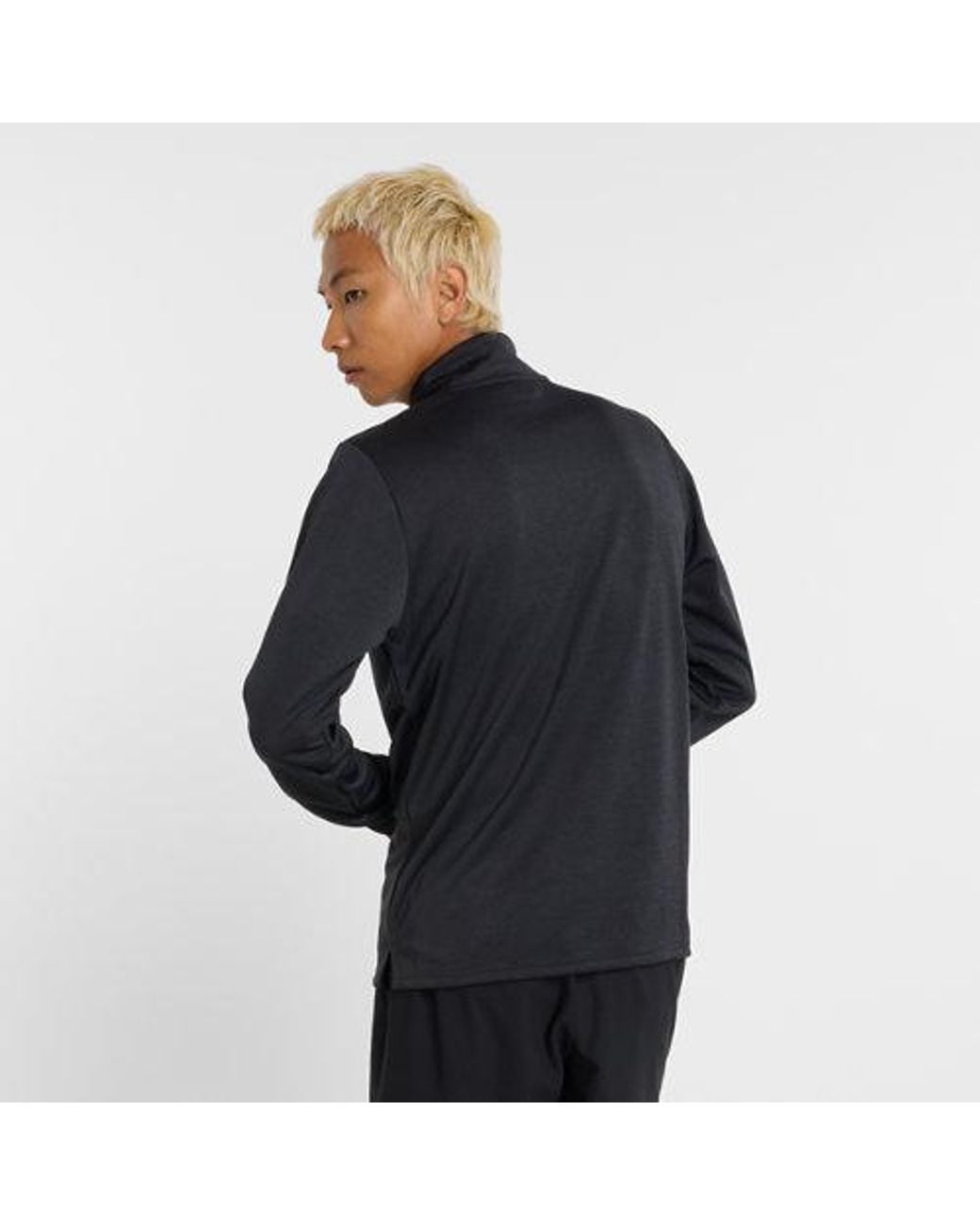 New Balance Black Sport Knit 1/4 Zip for men
