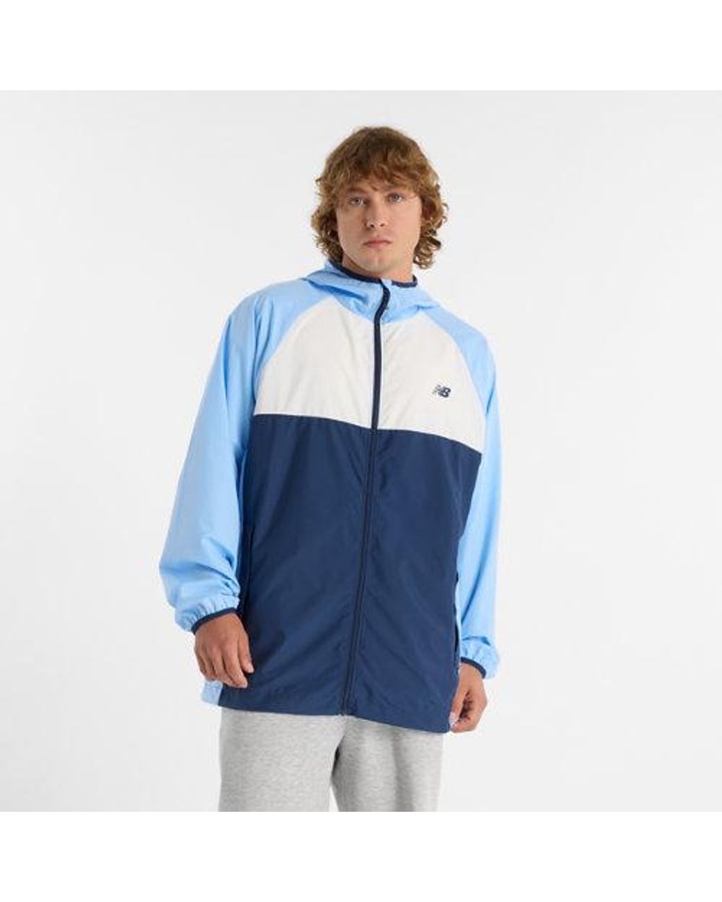New Balance Blue Athletics Packable Jacket for men
