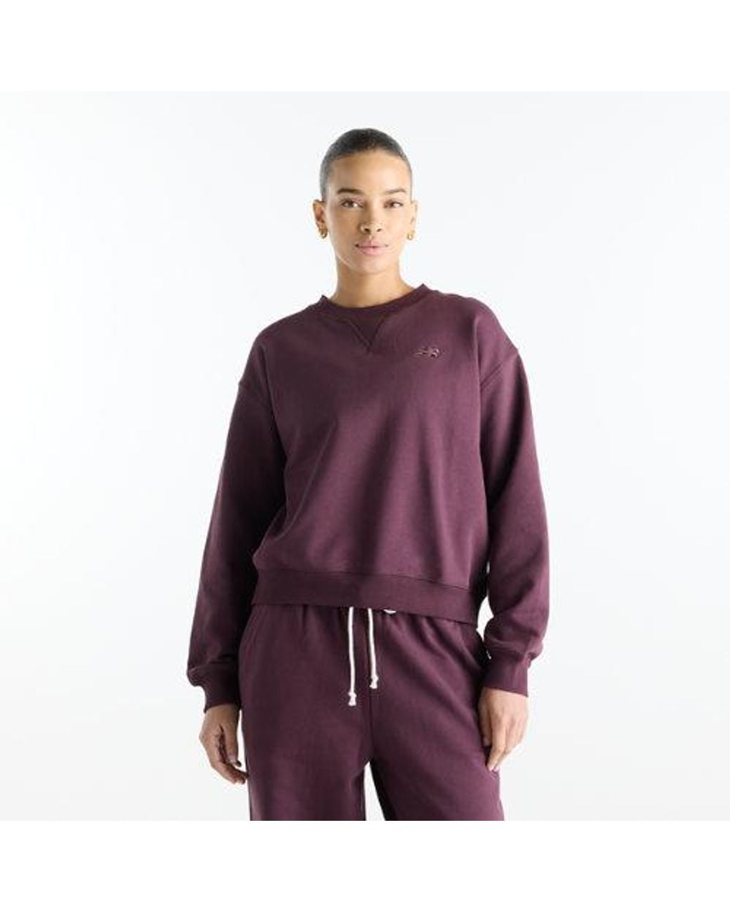 New Balance Purple Athletics French Terry Crew