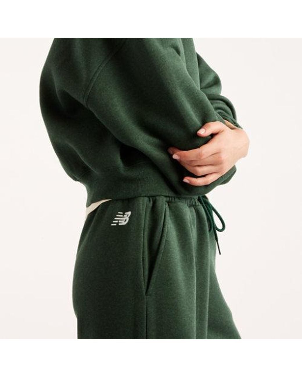 New Balance Green Trackside Fleece Pant