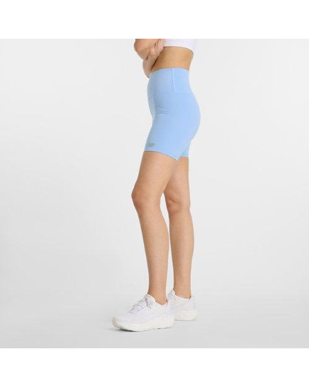 New Balance Blue Nb Harmony High Rise Short 6"