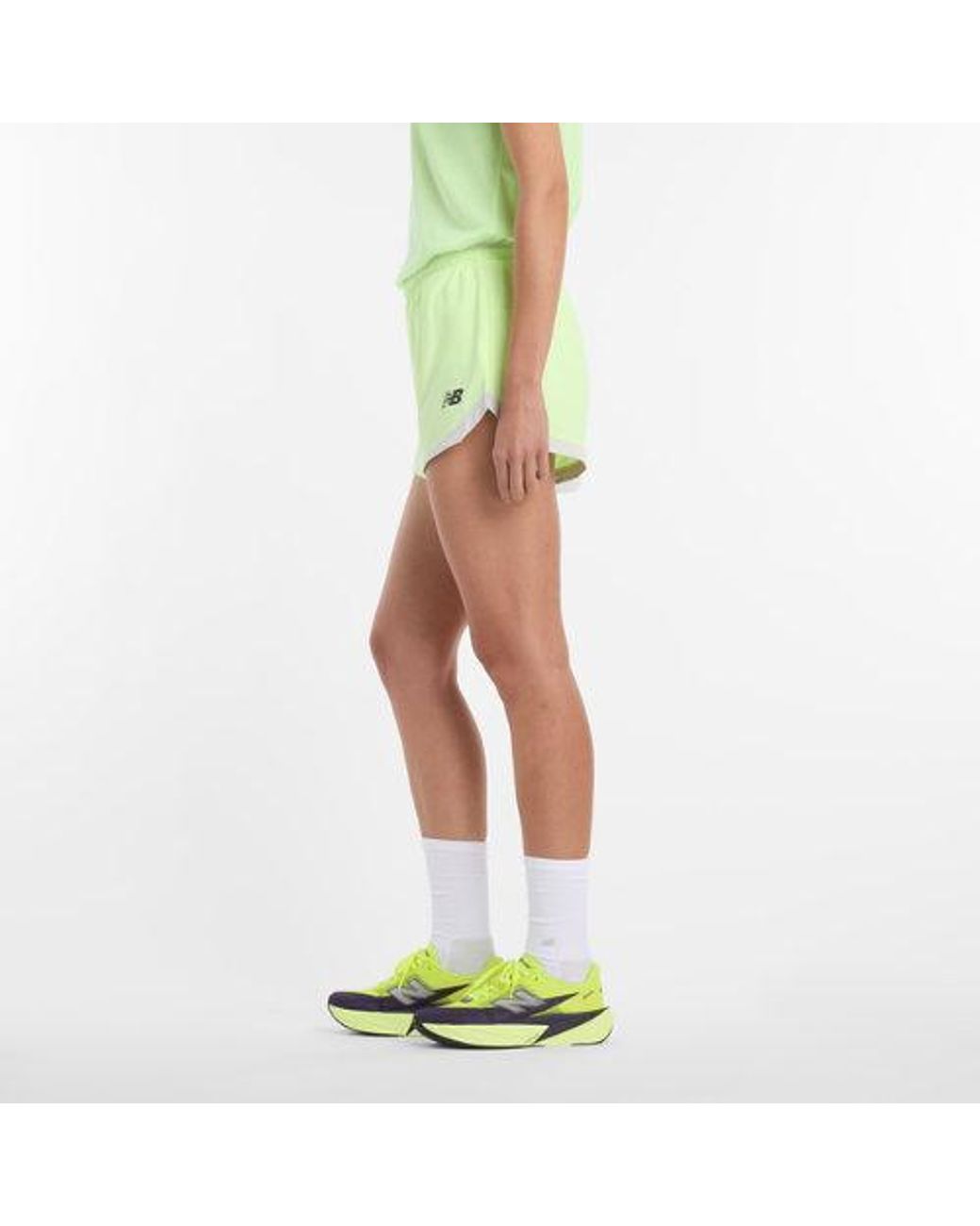 New Balance Yellow Rc Essential Short 3"
