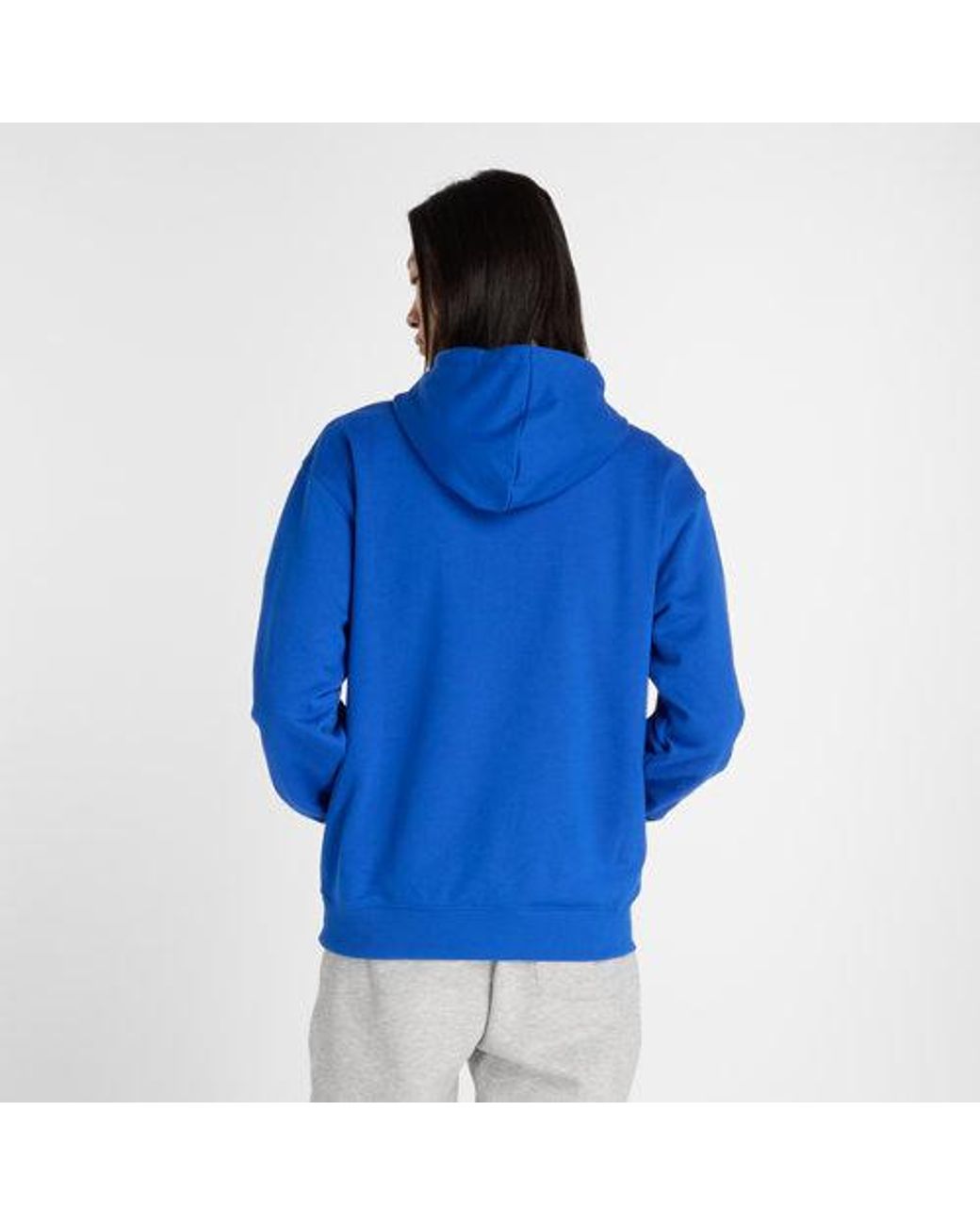 New Balance Terry Hoodies in het Blue voor heren