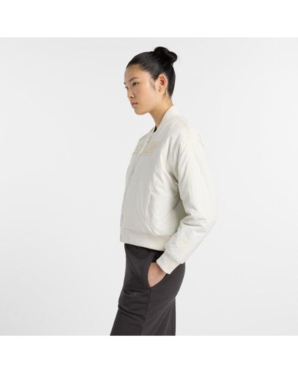 New Balance White Nbx Lunar New Year Woven Bomber Jacket
