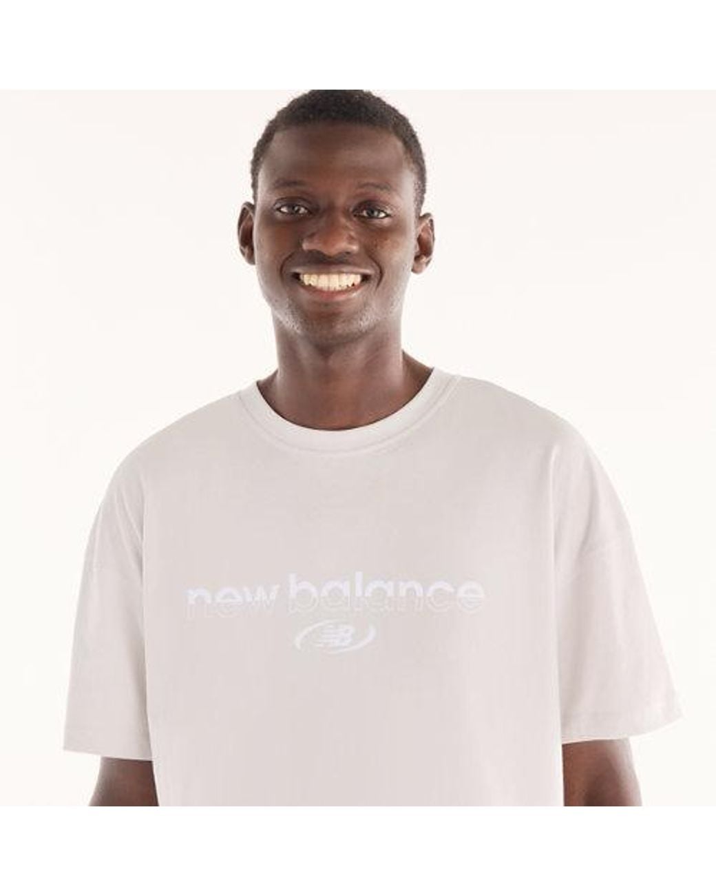 New Balance Gray Trackside T-Shirt for men