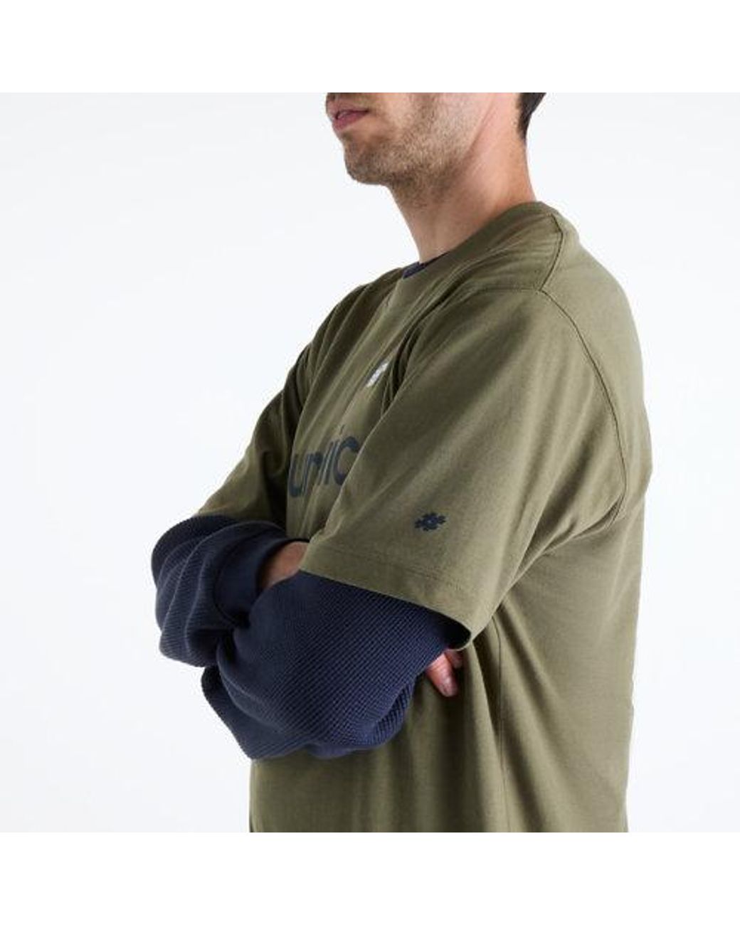 New Balance Green Numeric Linear Logo T-Shirt for men