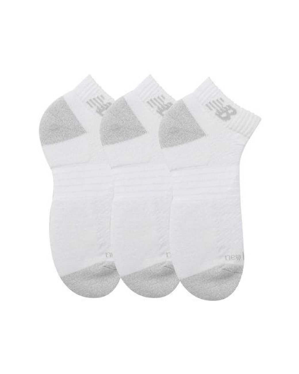 New Balance White Active Low Cut Socks 3 Pack