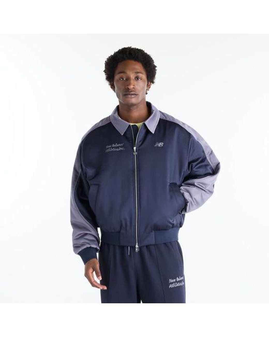 New Balance Blue Sport Legacy Stadium Jacket for men