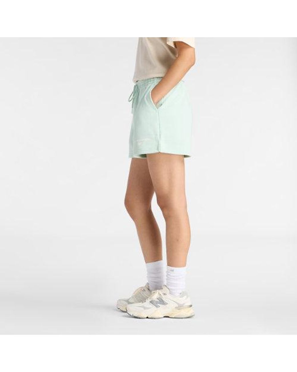 New Balance Green Logo French Terry Short