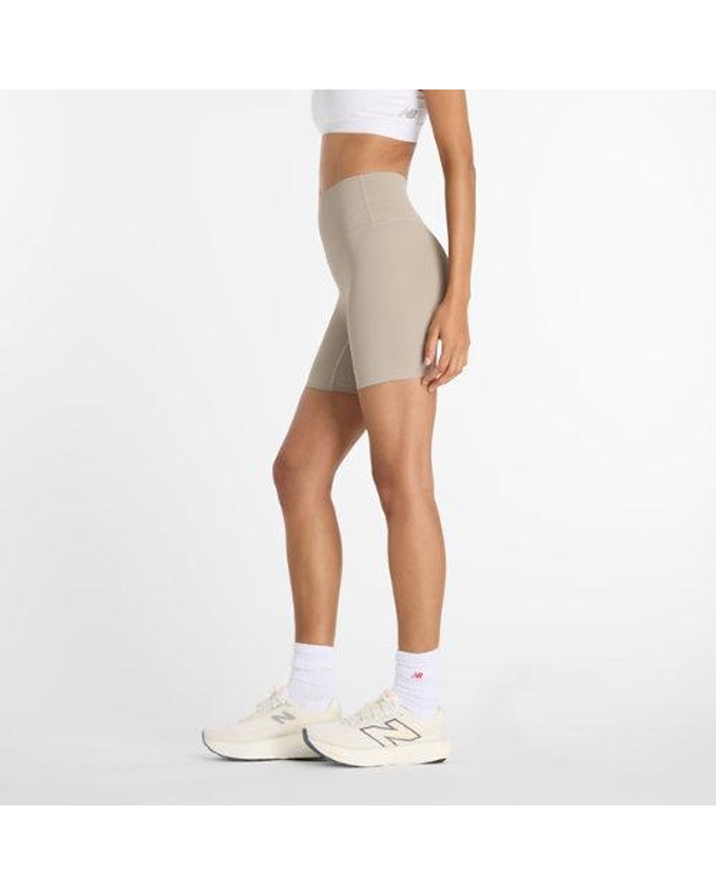 New Balance Natural Ribbed High Rise Short 6"