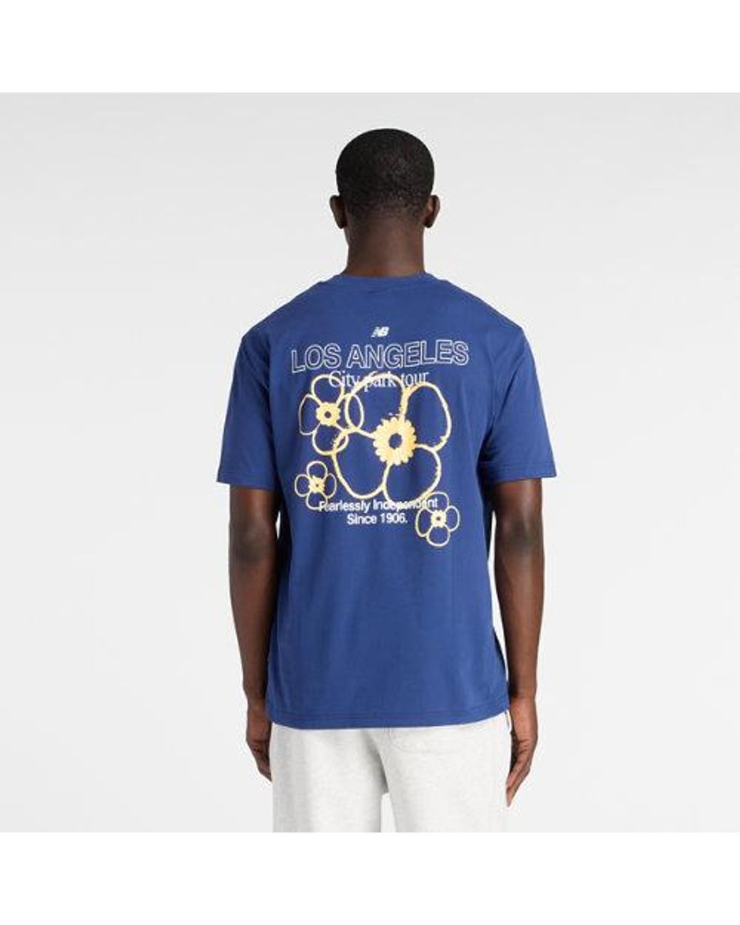 New Balance Blue La City Run T-Shirt for men