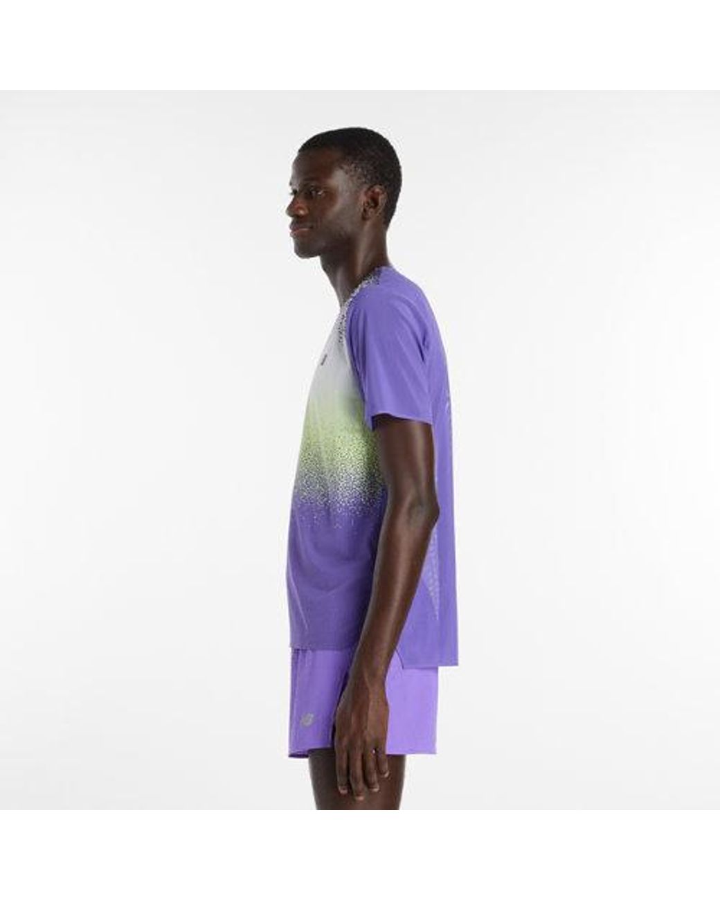 New Balance Purple Race Day Ultra Light Printed T-Shirt for men