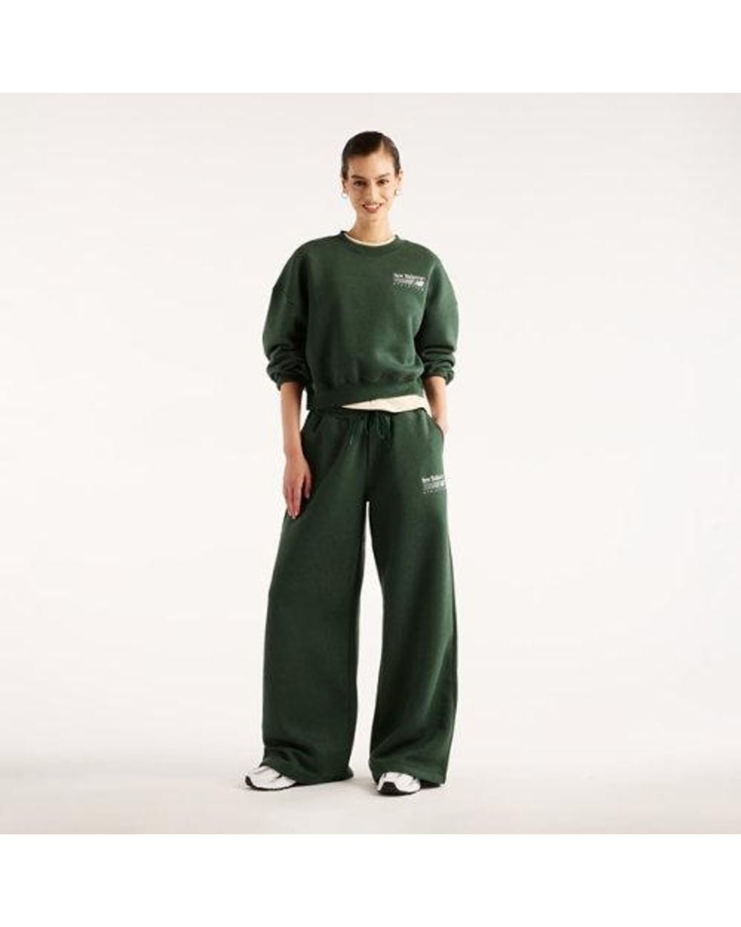 New Balance Green Trackside Fleece Pant