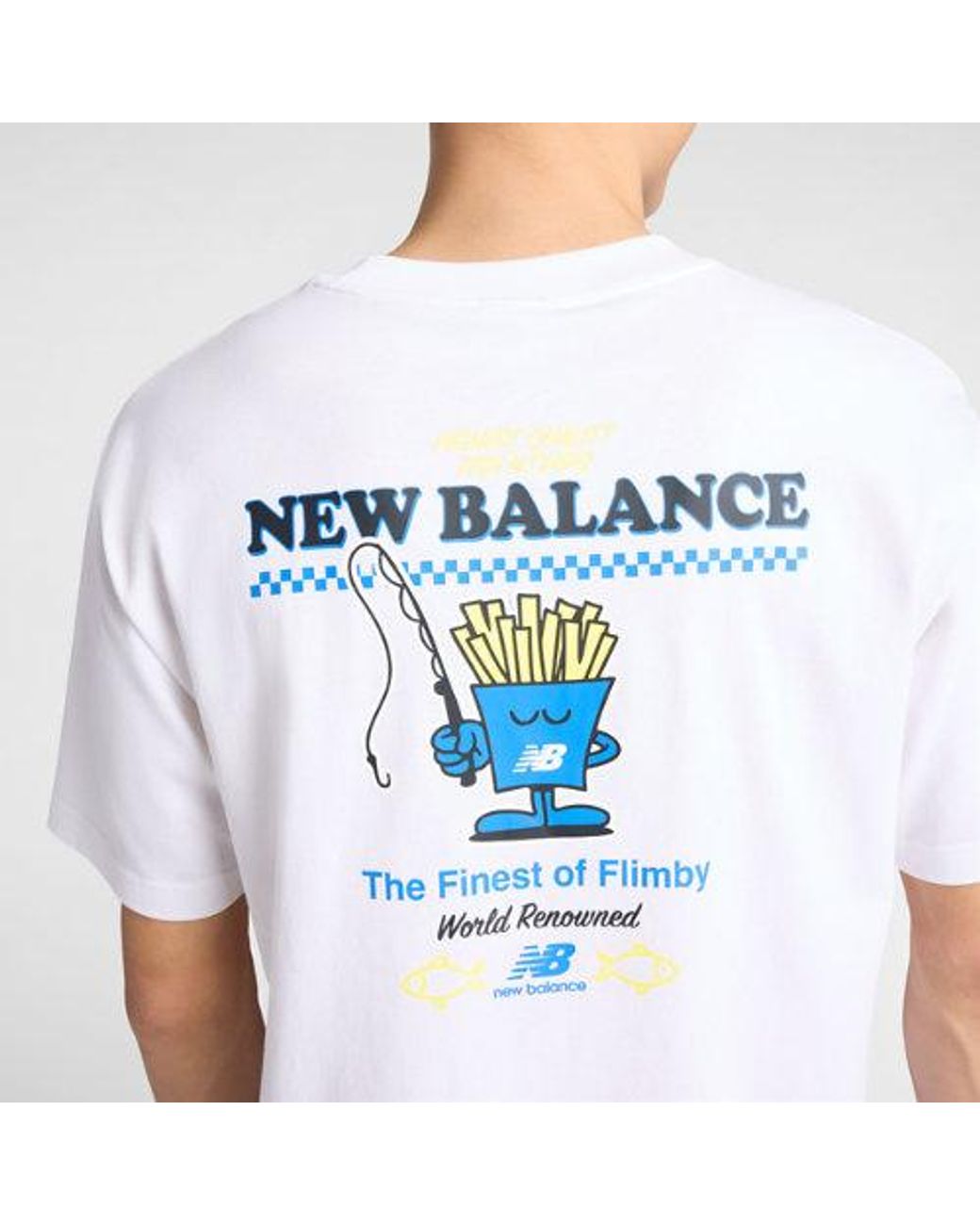 New Balance White Fish And Chips T-Shirt for men