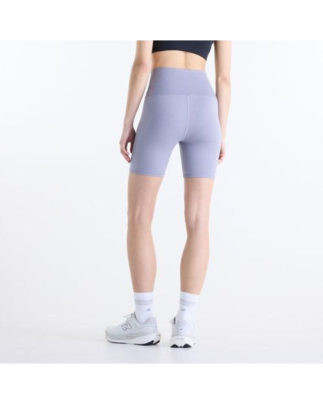 New Balance Blue Nb Harmony High Rise Short 6"