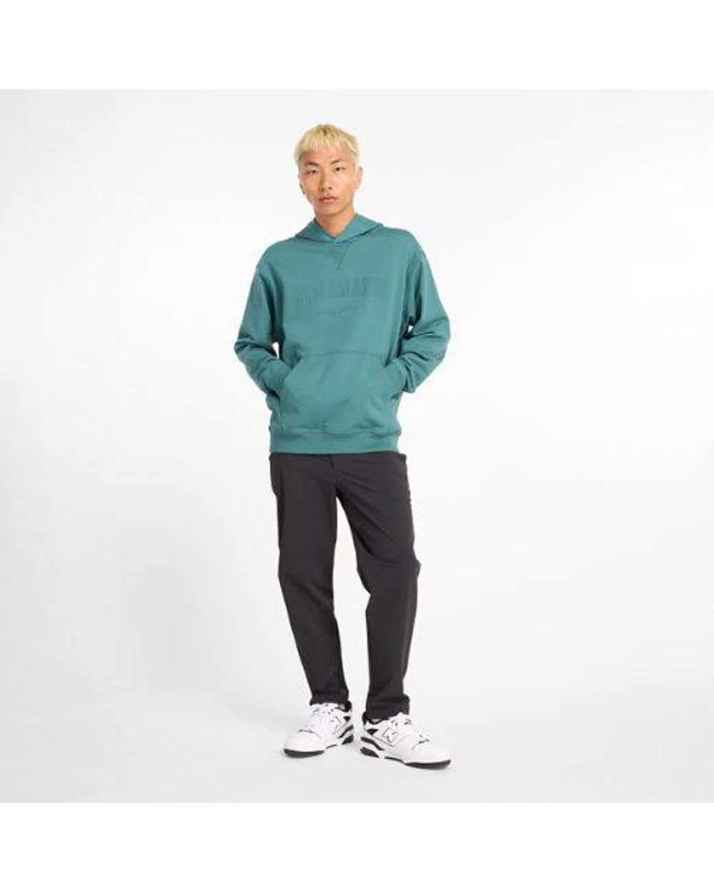 New Balance Blue Embossed Varsity Hoodie for men
