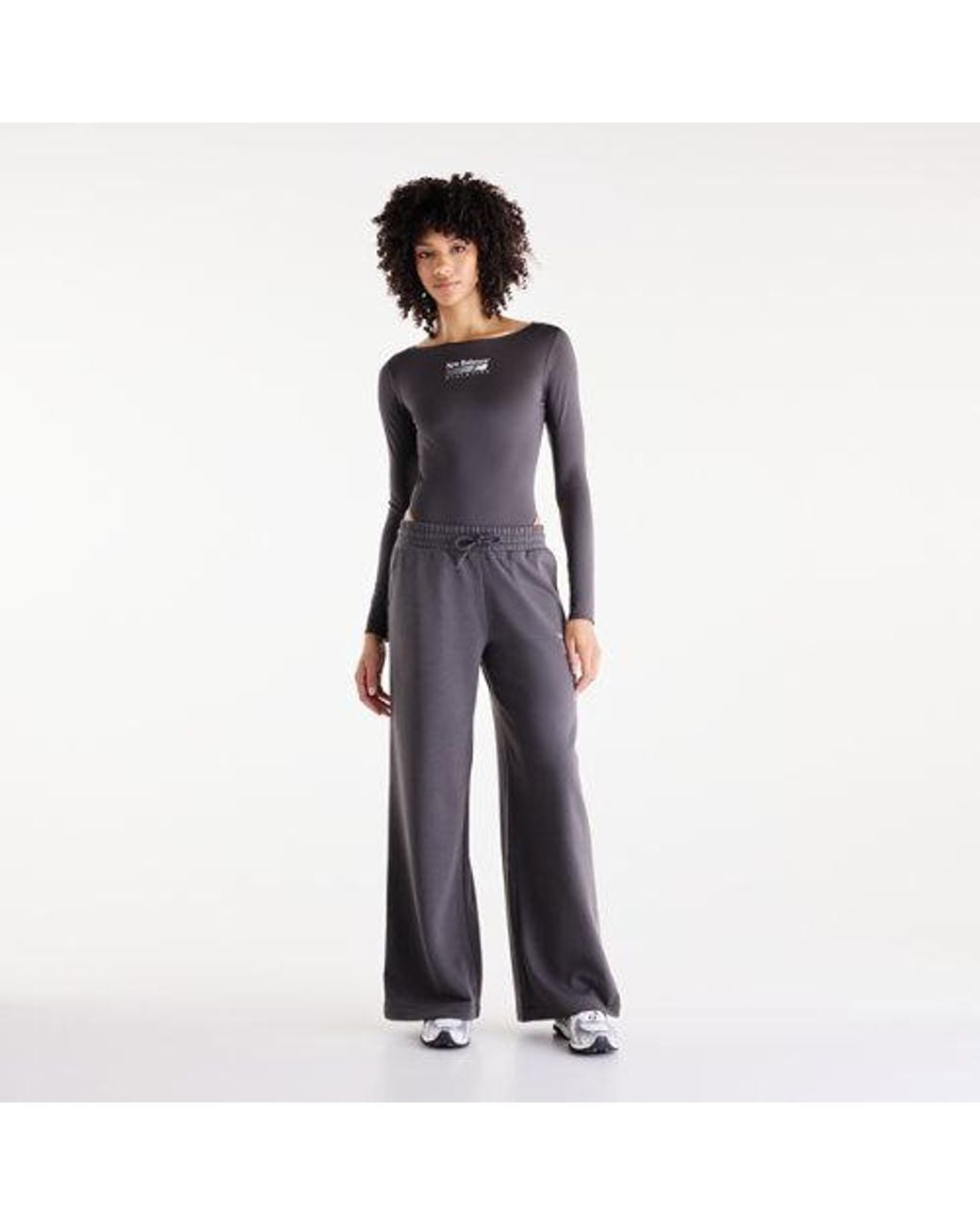 New Balance Gray Trackside Long Sleeve Bodysuit