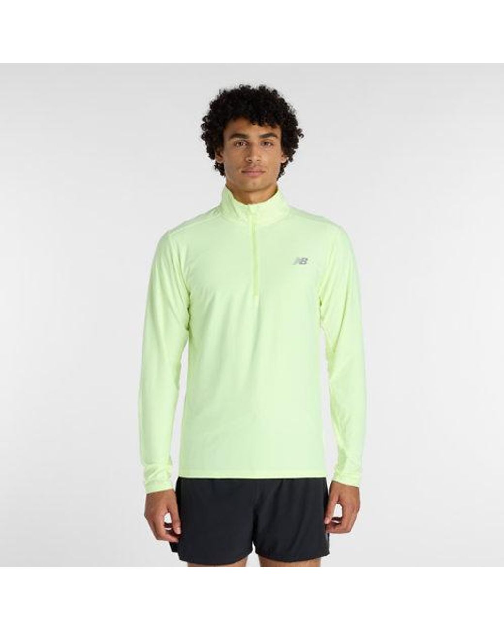 New Balance Green Space Dye 1/4 Zip for men