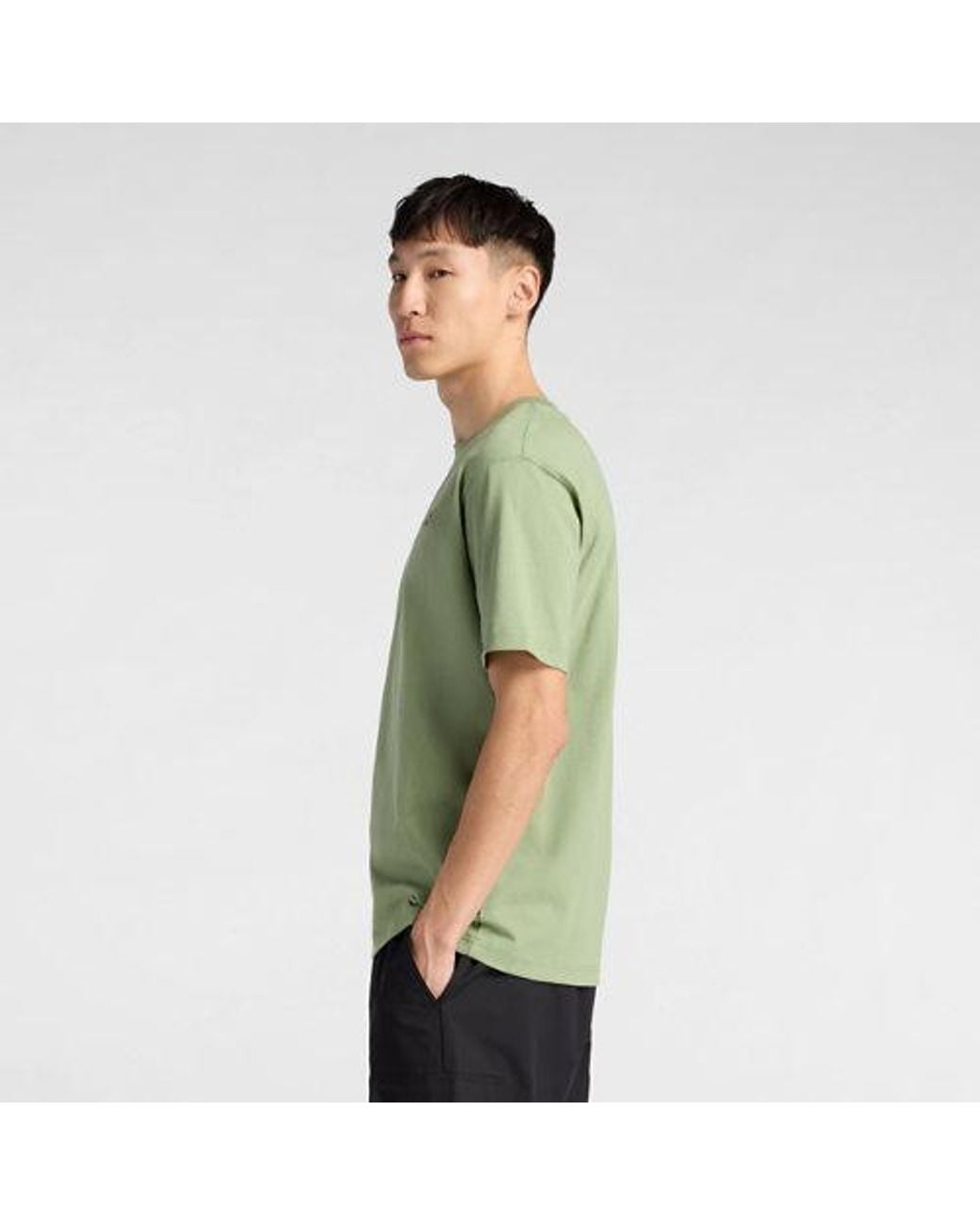 New Balance Green Athletics Cotton T-Shirt for men