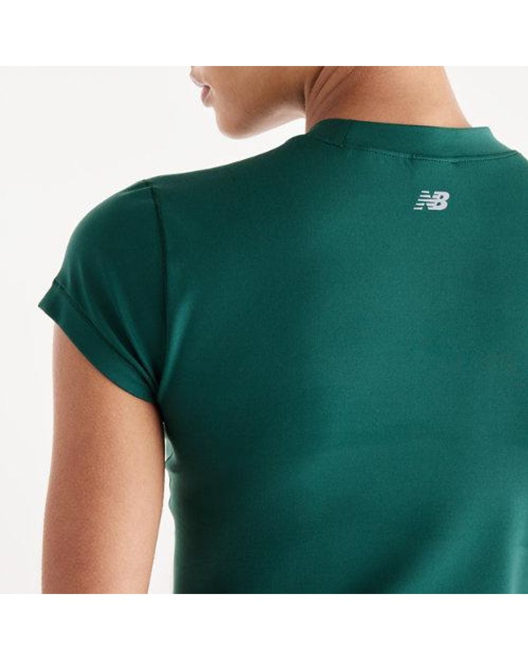 New Balance Green Nb Define Fitted T-Shirt