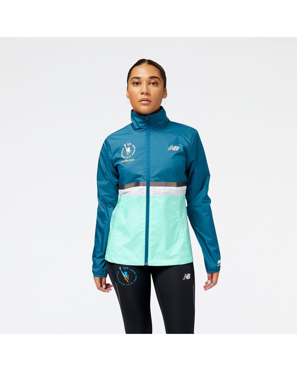 New Balance Nyc Marathon Finisher Jacket in Blue Lyst