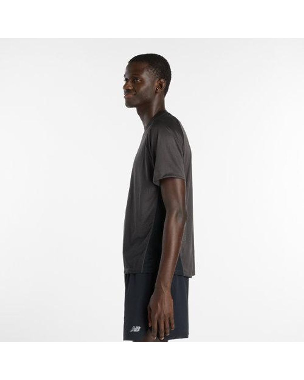 New Balance Black Viz-Tech Run T-Shirt for men