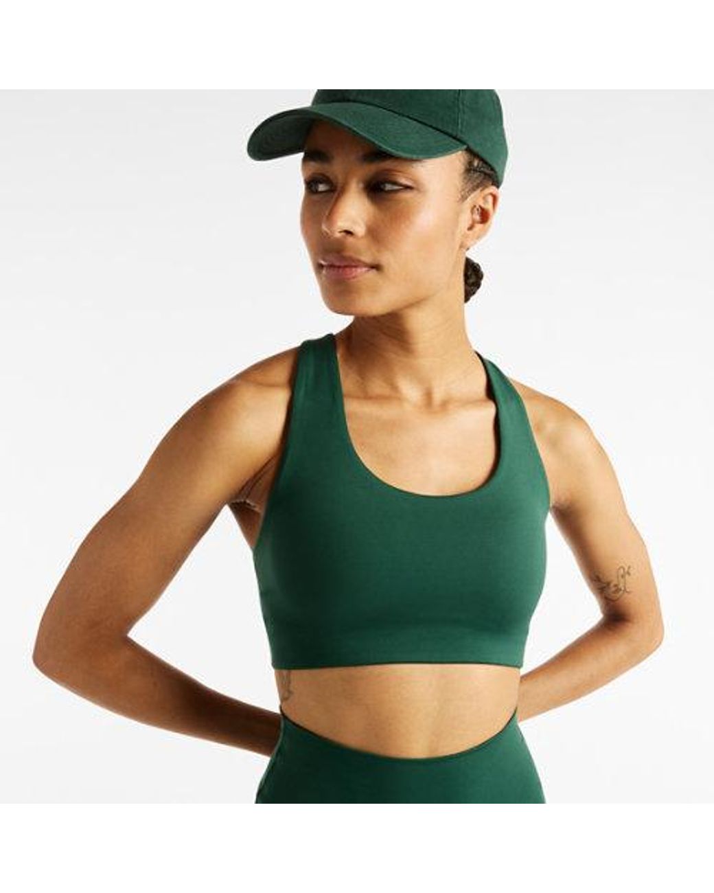 New Balance Green Nb Define Train Bra