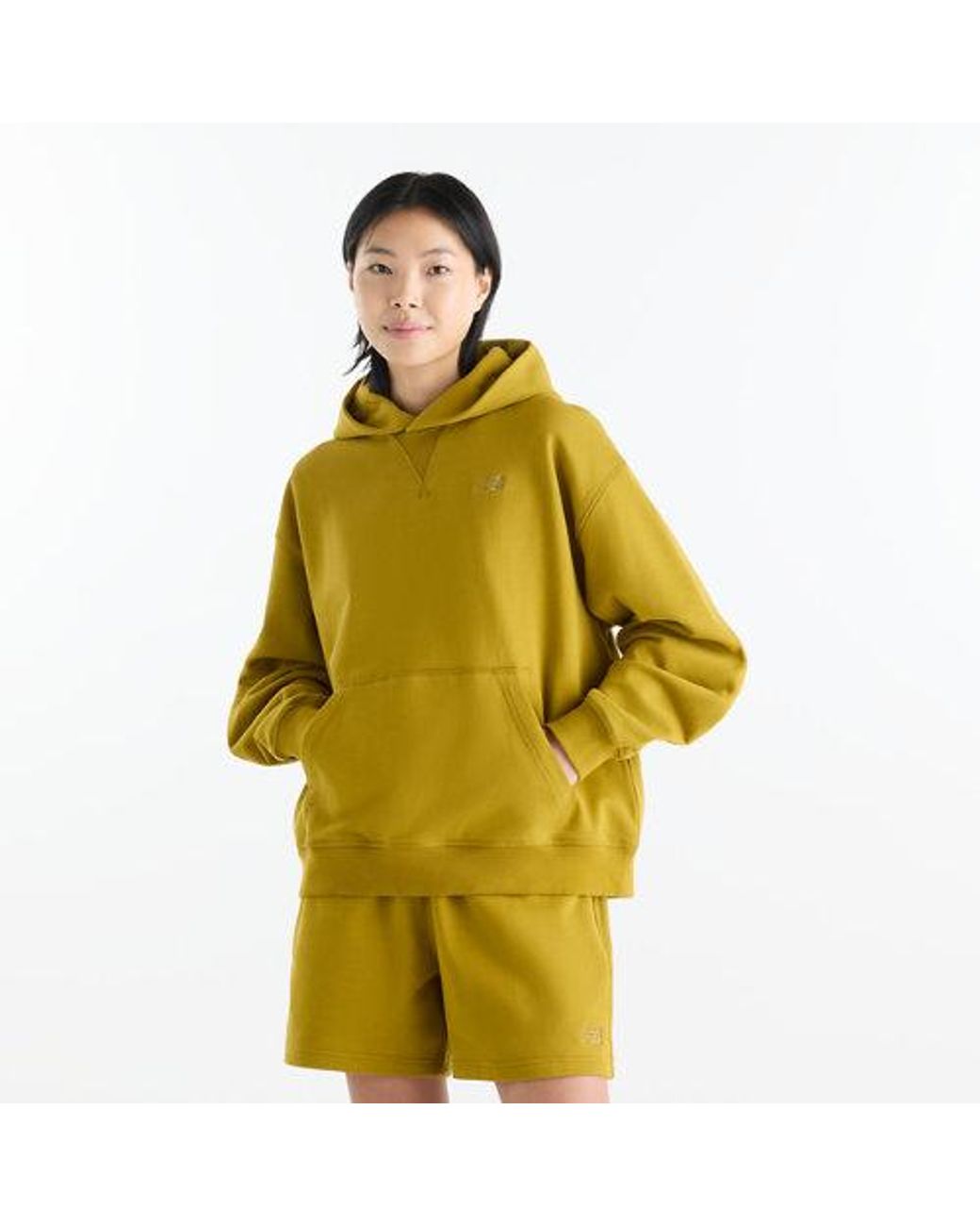 New Balance Yellow Athletics French Terry Hoodie