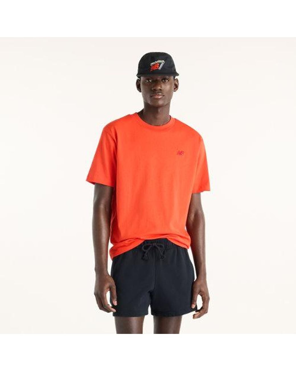 New Balance Red Athletics Cotton T-Shirt for men