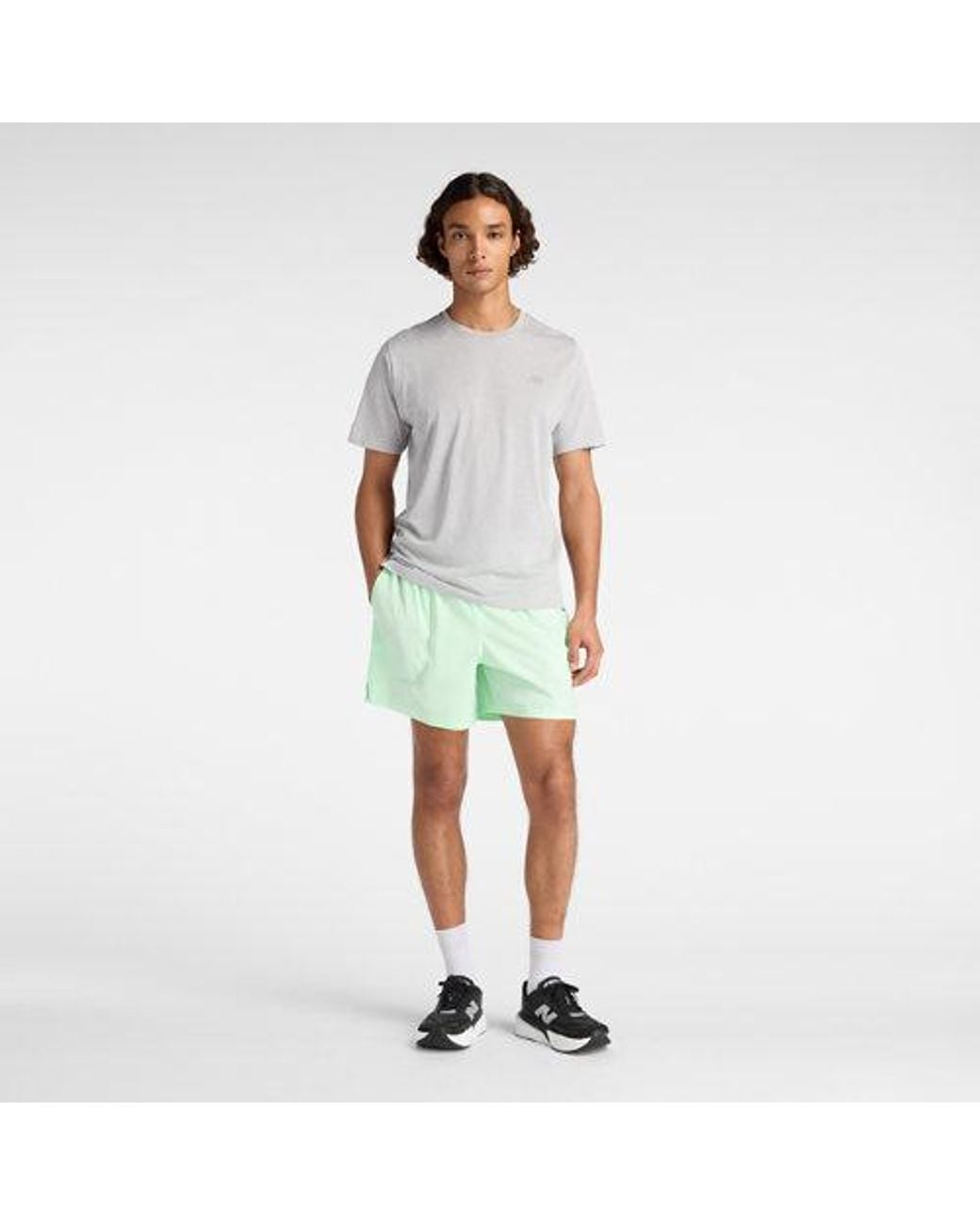 New Balance Green Sport Short 5" for men