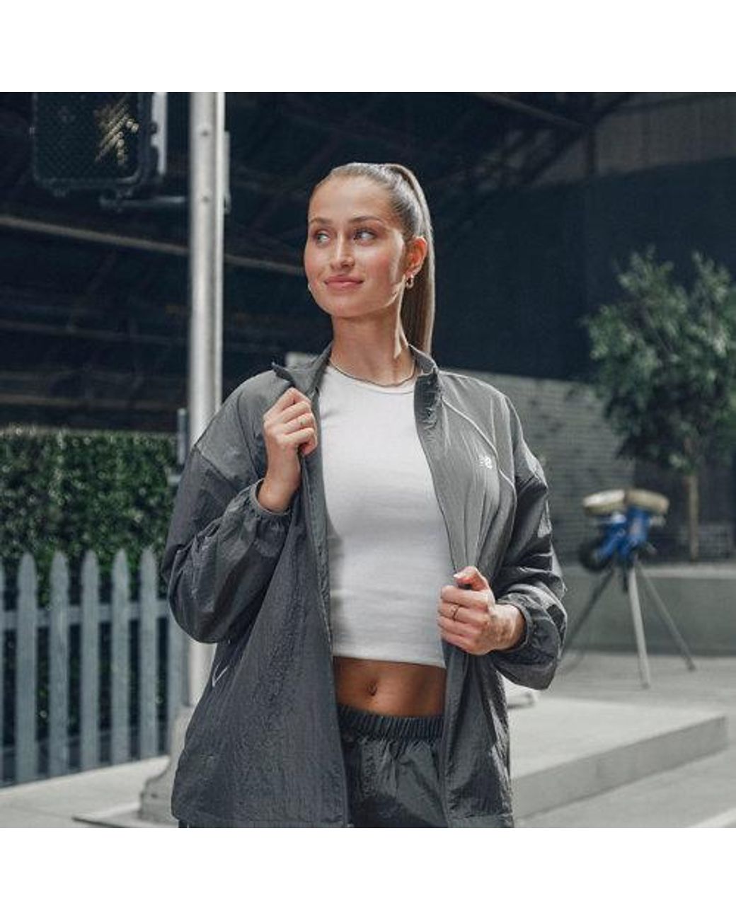 New Balance Gray Sport Legacy Jacket