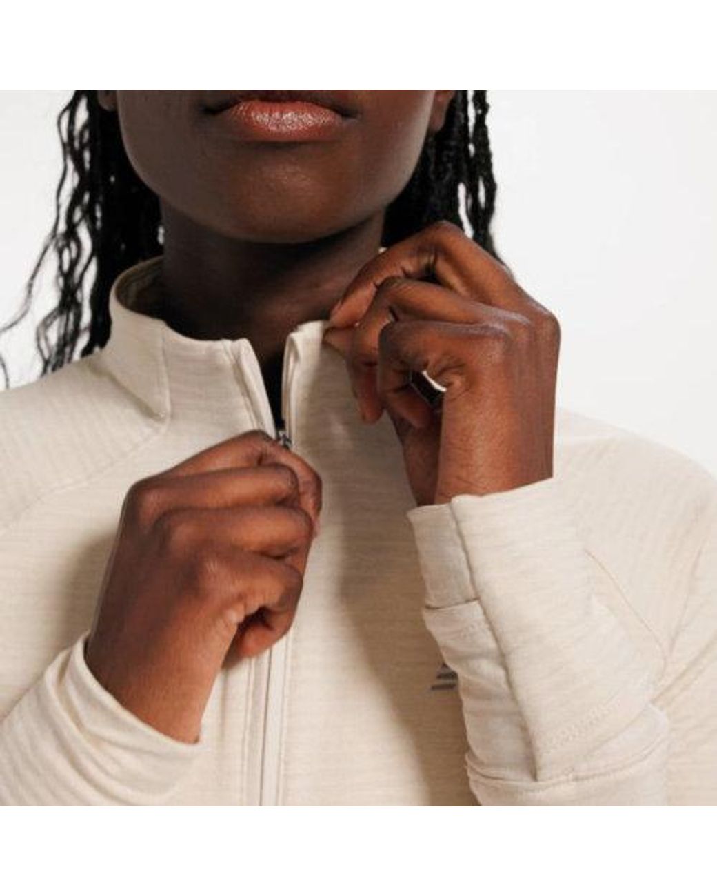 New Balance Green Rc Essential Heat Grid 1/2 Zip