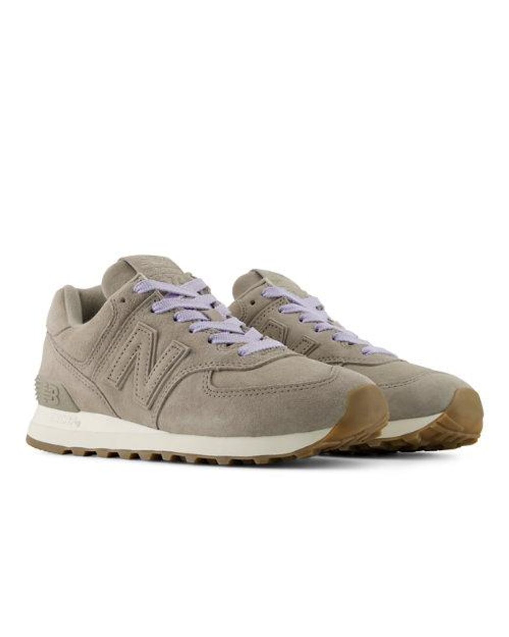 New Balance Gray 574 Leather, Narrow