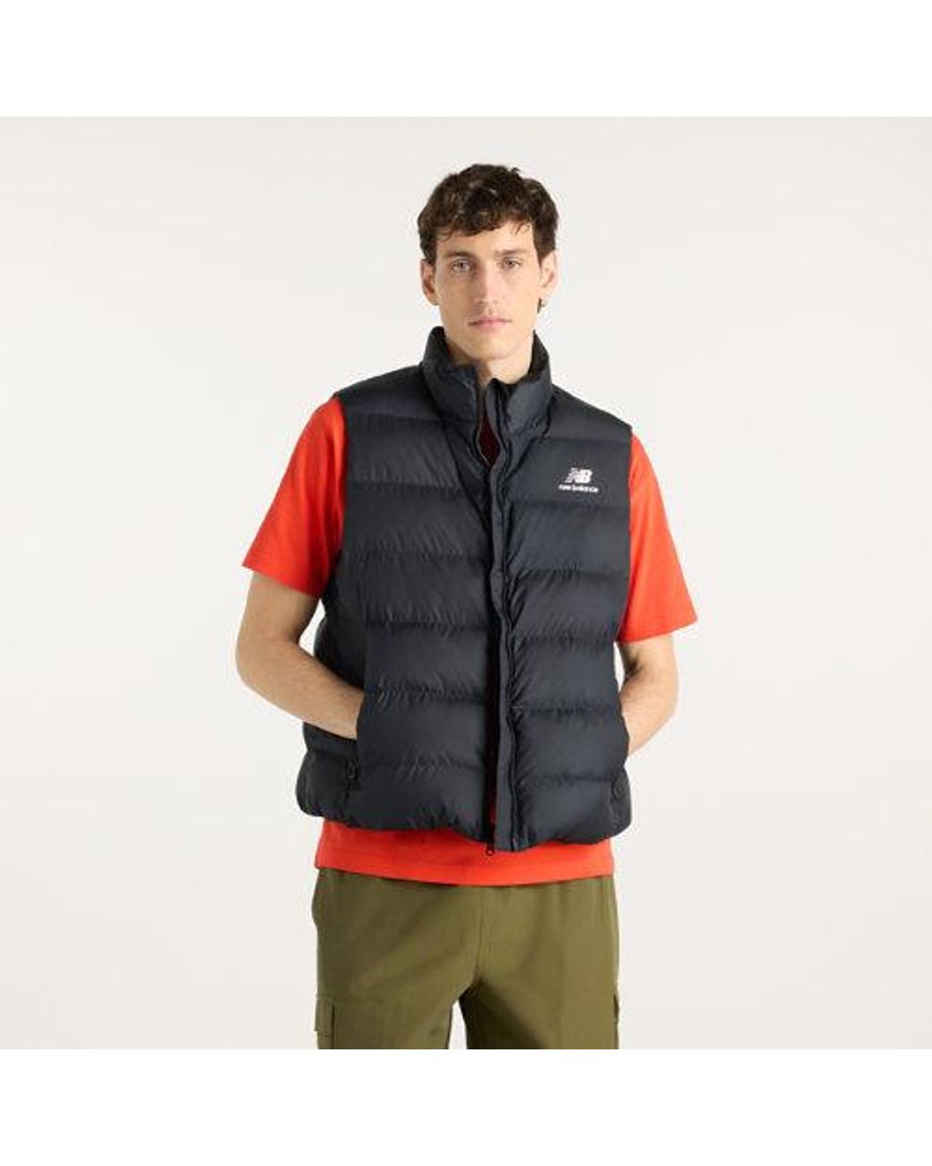New Balance Blue Boston Puffer Vest for men