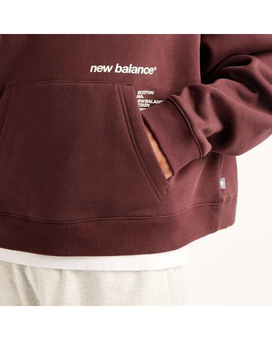 New Balance Red Street Classics Oh Hoodie for men