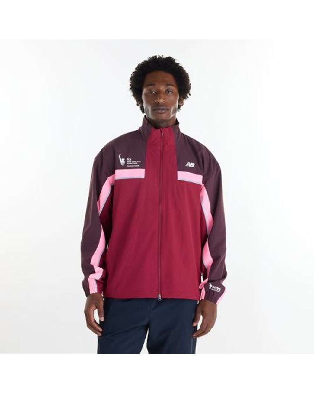 New Balance Nyc Marathon Finisher Marathon Jacket in Red for Men | Lyst