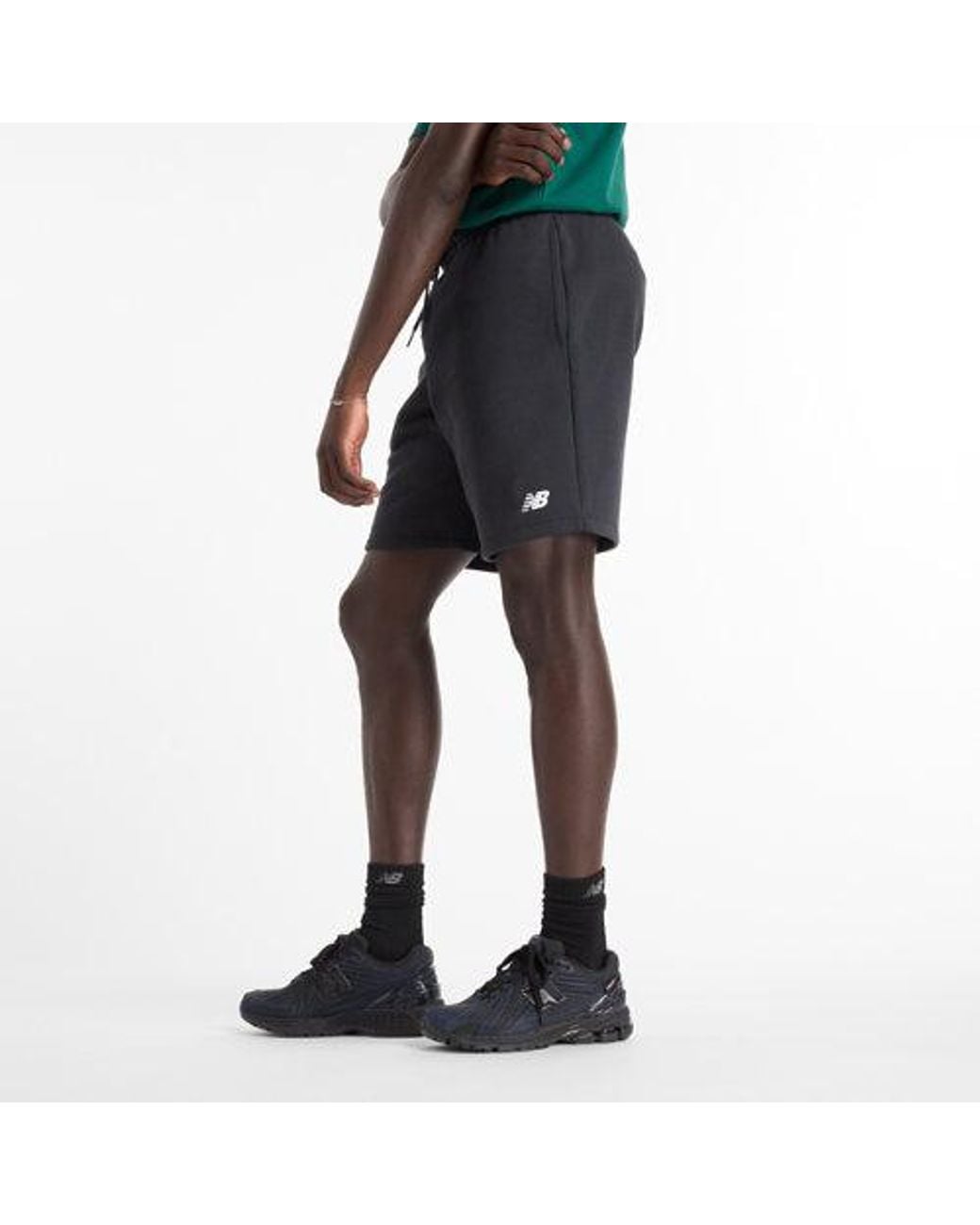 New Balance Black Sport Fleece Short 9" for men