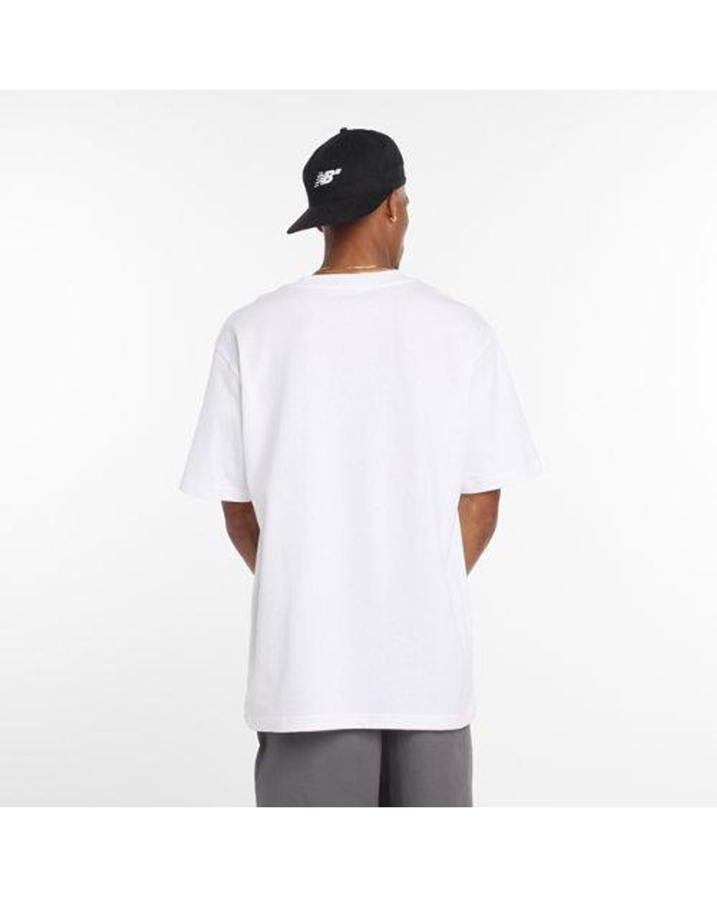 New Balance White Numeric Cotton T-Shirt for men