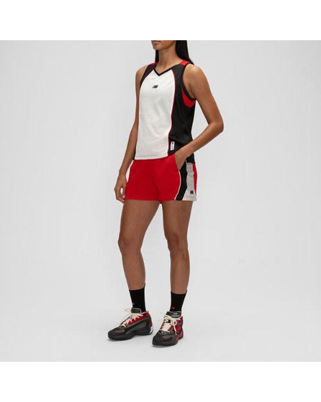New Balance Red Basketball Performance Mesh Short