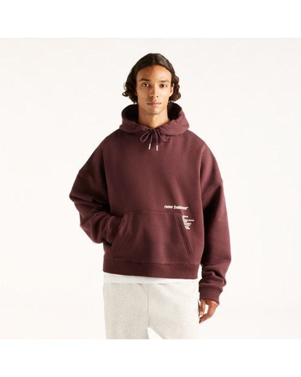 New Balance Red Street Classics Oh Hoodie for men