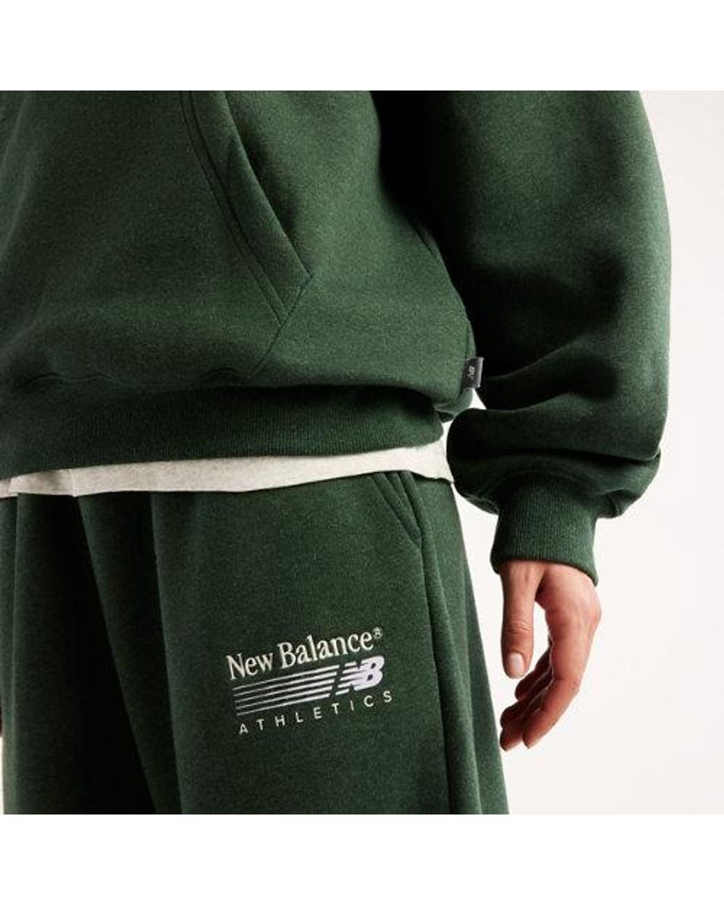 New Balance Green Trackside Fleece Hoodie