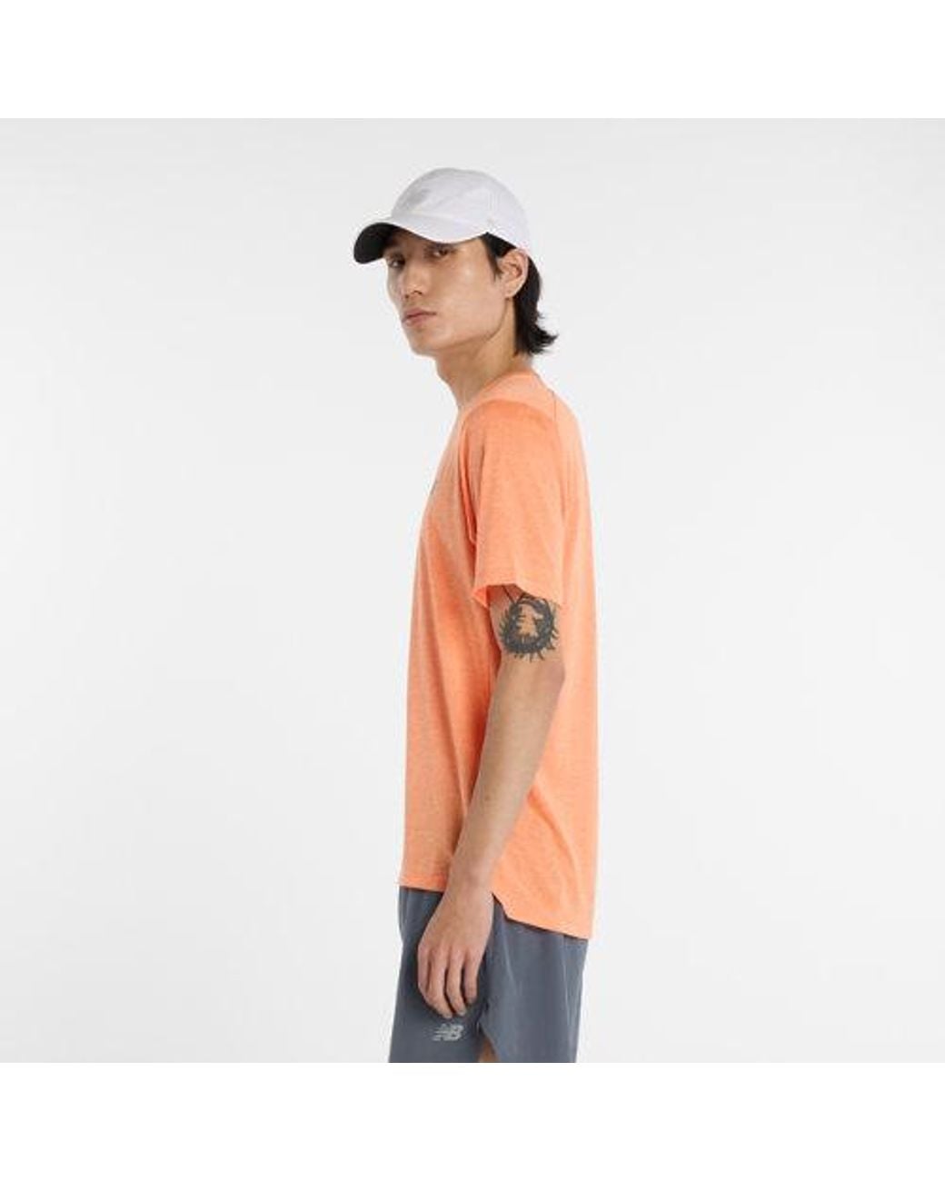 New Balance Orange Rc Essential T-Shirt for men