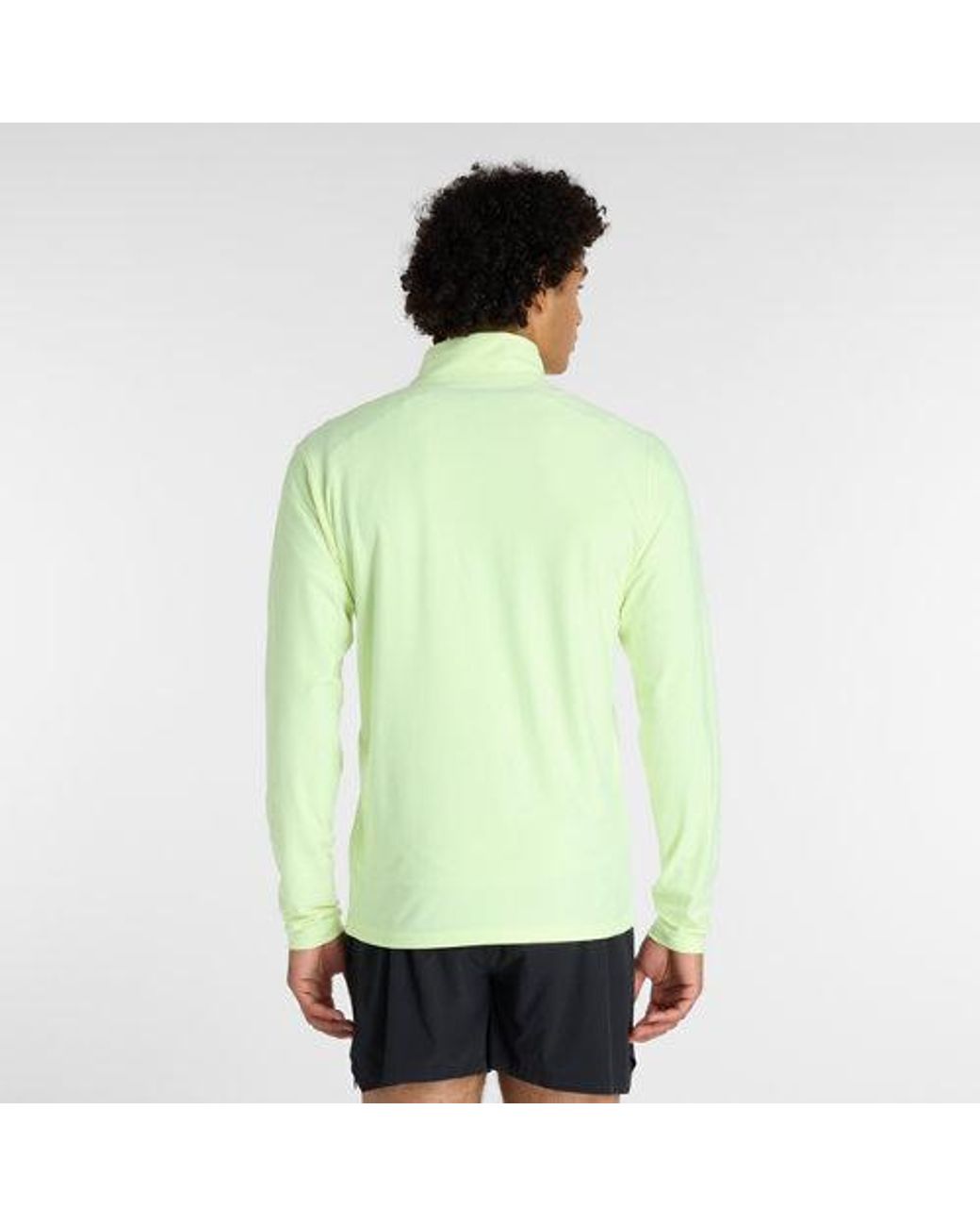 New Balance Green Space Dye 1/4 Zip for men