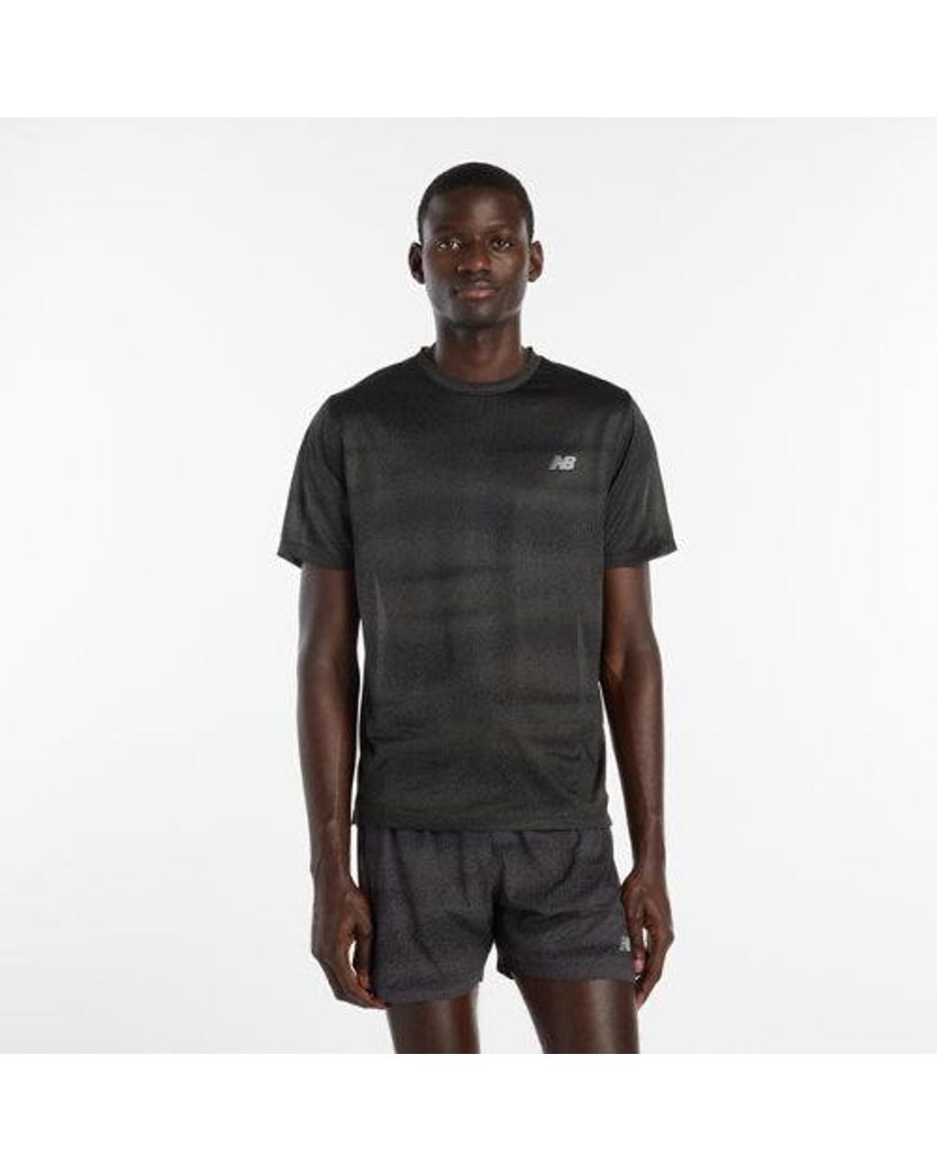 New Balance Black Rc Essential Printed T-Shirt for men