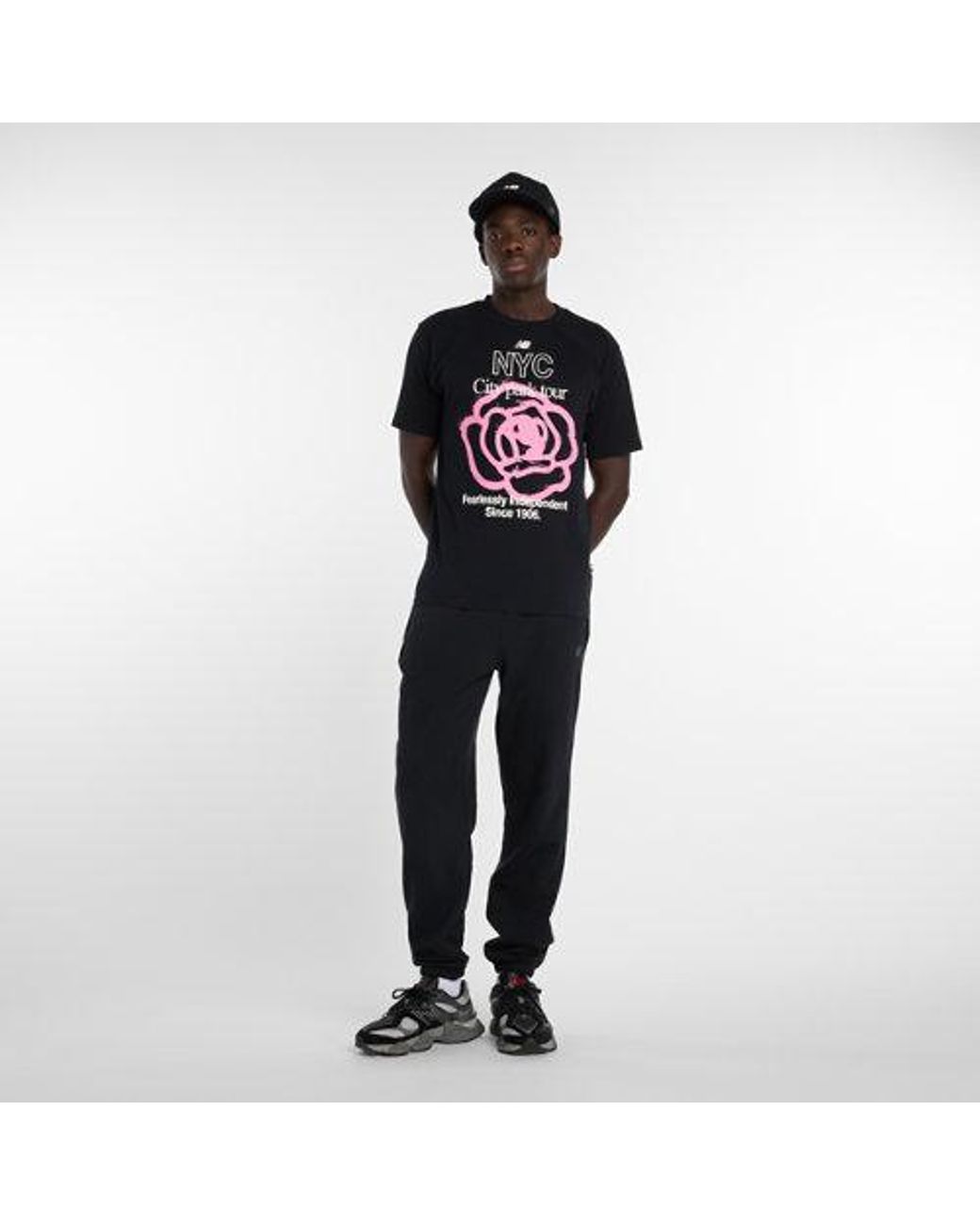 New Balance Black Nyc City Run T-Shirt for men