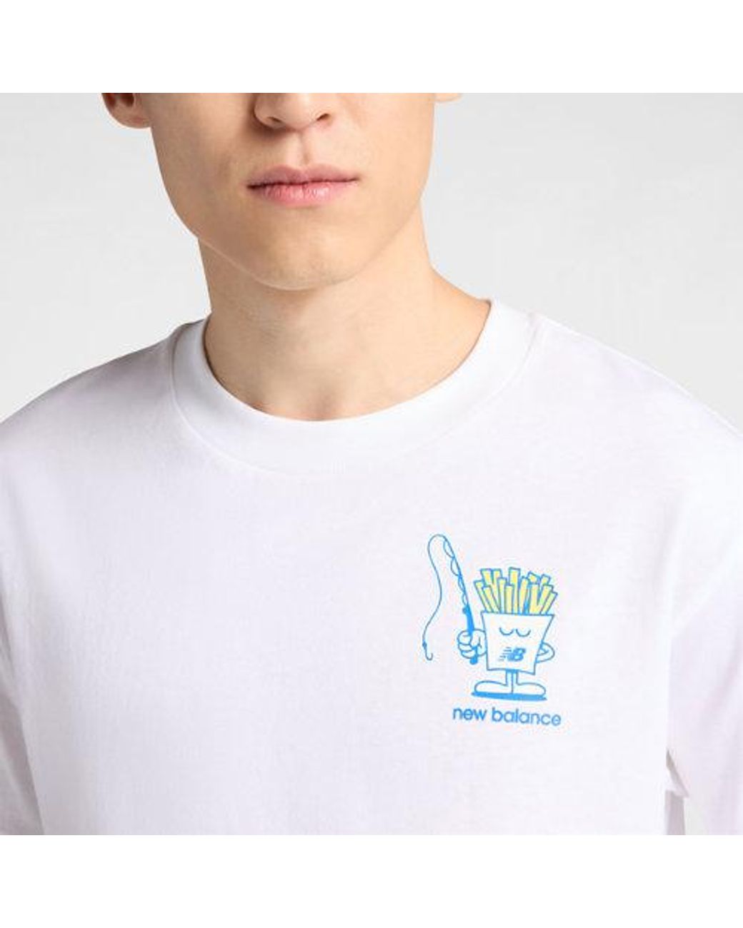 New Balance White Fish And Chips T-Shirt for men