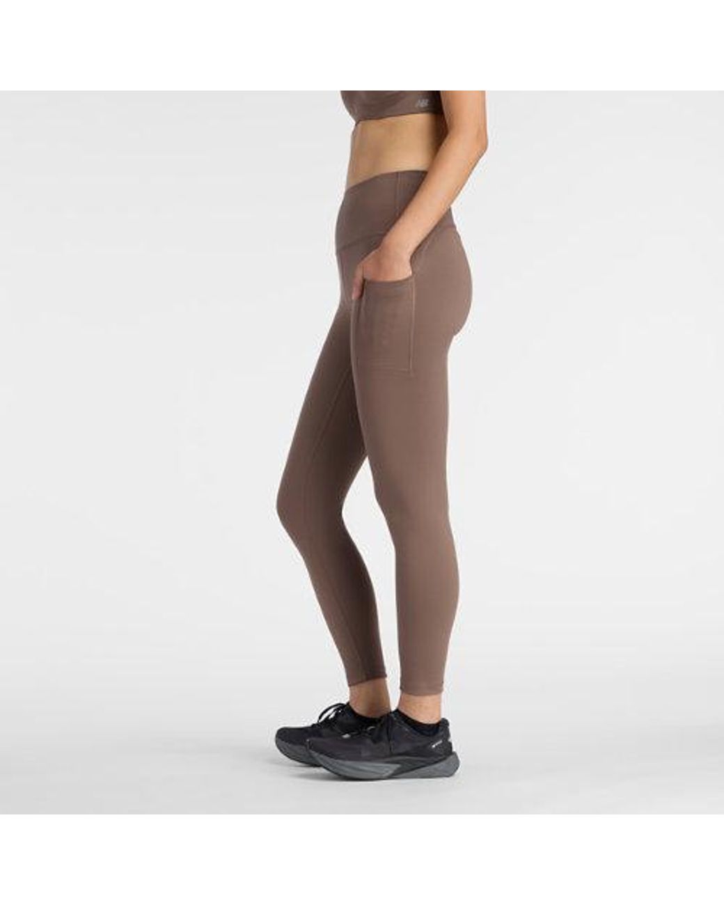 New Balance Brown Rc Pocket Legging 25"